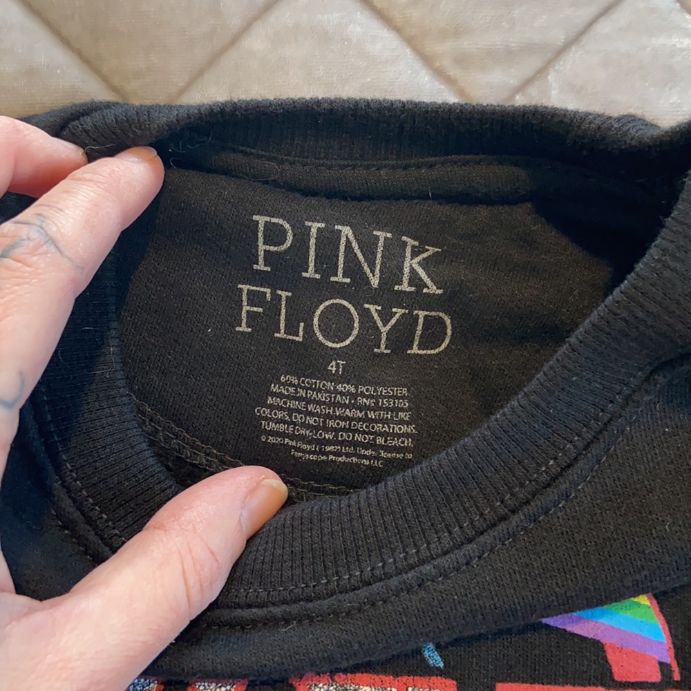TODDLER PINK FLOYD CREWNECK SIZE 4T BLACK - Picture 2 of 4